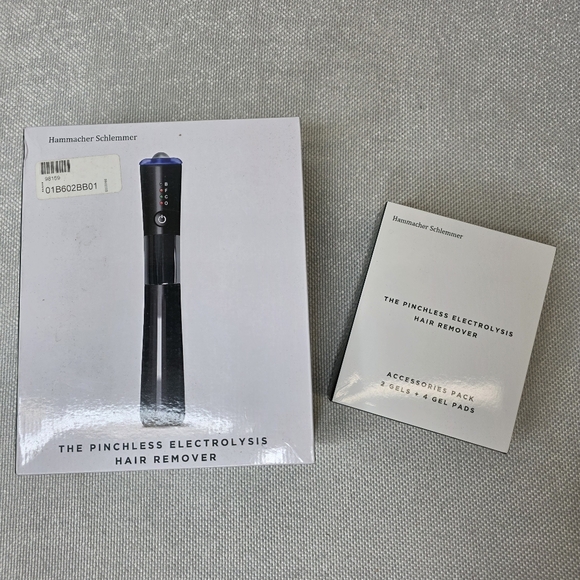 NIB Hammacher Schlemmer ⏰ Pinchless Electrolysis Hair Remover + Accessories Pack